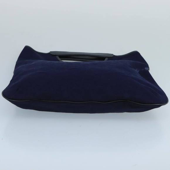 CELINE C Macadam Canvas Noevir Collaboration Hand Bag Navy Auth 98622 - Picture 7 of 16